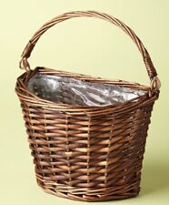 Medium  /large Wicker  basket with handle Or Free Standing picture