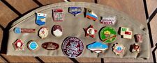 1976 RUSSIAN USSR SOVIET UNION MILITARY ARMED FORCE PILOTKA HAT PINS BADGE PATCH picture