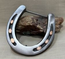 Horseshoe Belt Buckle W/ Copper Nails for 1 1/2 to 1 3/4