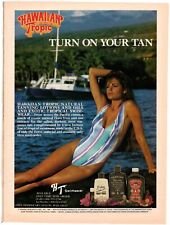 1986 Donna Stokes Swimsuit Photo Hawaiian Tropic Turn on Your Tan 8.5