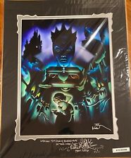 RARE NEW DISNEY MATTED ART PRINT EVIL QUEEN SNOW WHITE SIGNED INSCRIBED BY NOAH picture