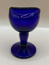 Antique  Cobalt Blue Glass John Bull Eye Wash Cup Pat. 8/14/1917 picture