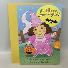 Vtg Hallmark Granddaughter Halloween Greeting Card Princess With Envelope picture