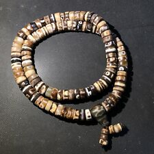Unique Energy Tibetan Old Agate Unique Shape 108 Totem dZi Bead necklace picture