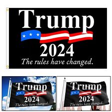 Trump 2024 MAGA The Rules Have Changed 3’x5’ Indoor Outdoor Patriotic Flag picture