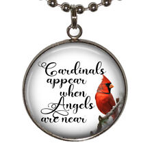 Cardinals Appear When Angels Are Near Memorial Necklace 24