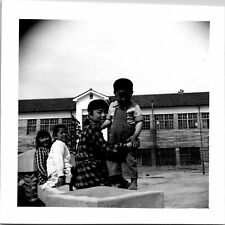 Children Outside Japanese School Eta Jima Japan Photo 1952 Korean War Snapshot picture