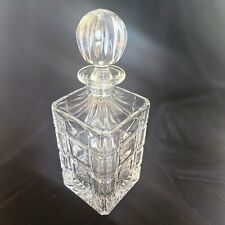 Vintage Towle 24% Lead Crystal Square Decanter w/ Stopper Made In Poland picture