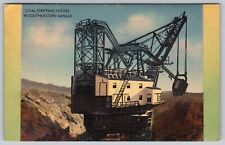 ELECTRIC COAL STRIPPING SHOVEL IN SOUTH EASTERN KANSAS VINTAGE POSTCARD 1948 picture