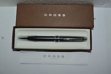 Cross Stratford Ballpoint Pen Satin Black Finish Chrome Trim Lightly Used In Box picture