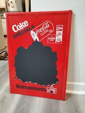 c.1980s Original Vintage Coca Cola Sign Metal Cherry Coke Specials Rare NOS MINT picture