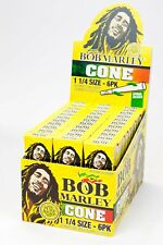 Bob Marley 1 1/4  6PK Pure hemp Pre-rolled 83mm cone with 26mm tips Box of 33  picture