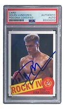Dolph Lundgren Signed Rocky IV Ivan Drago Trading Card PSA/DNA picture