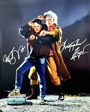 MICHAEL J FOX & CHRISTOPHER LLOYD Signed Auto BACK TO THE FUTURE 16x20 Photo BAS picture