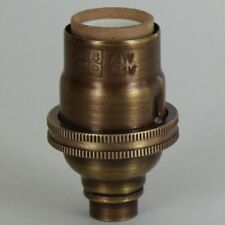 NEW: Antique Brass Finish E-12 Candelabra Socket with Porcelain Interior   picture
