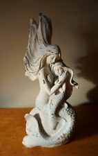 Mermaid Mother Baby Daughter Statue Sculpture Nautical Beach Coastal Home Decor picture