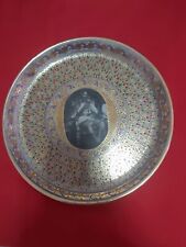 A very old  beautifull  hand painted Thai  benjarong  tray showing king Rama v picture