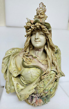 Eduard Ed. Stellmacher Rare Austrian Large Female Ceramic Bust Sculpture ATHENA picture