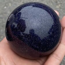 Blue Gold sand ball rainbow quartz crystal sphere gem reiki healing 45mm+ picture