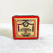 Vintage Pistol Brand Lantern & Lamp Art Silk Mantles Advertising Tin Box TB526 picture
