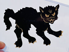 vtg Halloween dennison diecut black cat placecard looks R picture