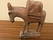 MAGNIFICENT VINTAGE HAND CARVED BURRO (5' X 5