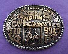 VTG 1999 Gallup NM HS Rodeo Champion Breakaway Roper Trophy Concho Belt Buckle picture
