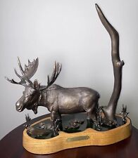 “Black Hollow Majesty”  Bronze Resin Moose Sculpture by Russell D Jorgensen RARE picture