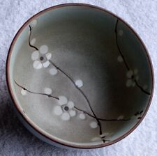 Vintage Kotobuki Bowl  Early Spring Blossoms Blue Pottery Made In Japan. picture