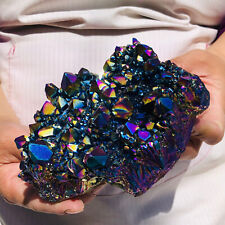 2.31LB Natural Rainbow Plated Crystal Cluster Mineral Specimens Specimen Healing picture