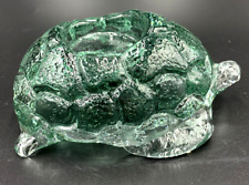 Glass Green Turtle Figurine Tea Light Votive Candle Holder- Pottery Barn picture