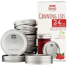 Canning Lids and Rings 48 Count / 24 Sets Regular Mouth USA in stock  picture