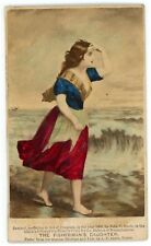 Antique Hand Tinted CDV 1864 The Fisherman's Daughter by J.P. Soule Boston, MA picture