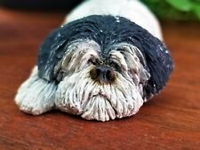 Sandicast Lil Snoozer Shih Tzu Dog Figurine Hand Painted Casted USA Sandra Brue picture