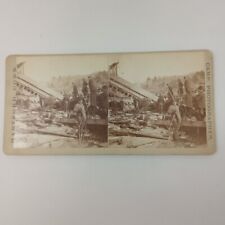Antique D.S. Camp City Of Harford 1878 Train Wreck Stereoview #10 picture
