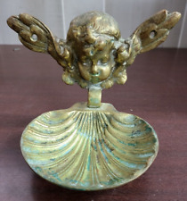 Glo-Mar Artworks Soap Dish Angel Shell Solid Brass 5H x 6W #4327 1.6lb picture