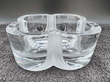 DAUM Crystal France Clear and Frosted Glass Bowl / Vase 5.5