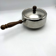 Vintage Stainless Steel Sauce pot With Wooden Handle made in Japan picture