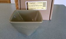 Longaberger Pottery small Twist bowl snack dish Sage green NEW in box picture