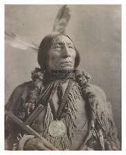 CHIEF WOLF ROBE CHEYENNE NATIVE AMERICAN LEADER HOLDING PIPE 8X10 PHOTO picture