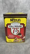 Nestle’s 75th Anniversary Toll House Cookie Tin Empty Collectible Metal Containr picture