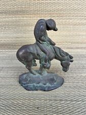 Vintage Indian On Horse Cast Iron/Metal Bookend Statue 