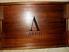AVON Walnut Serving Tray 1 Of A Kind Sample From 1990's picture