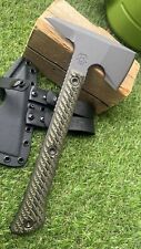 RMJ Tactical Jenny Wren SPIKE Tomahawk 80CRV2 Steel Dirty Olive G-10 - Scabbard picture