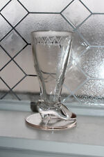 Antique Victorian Etched Glass Boot Vase Medium Size 7 1/8