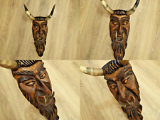 Vintage.Wall Wooden Devil.Devil.Handmade. picture
