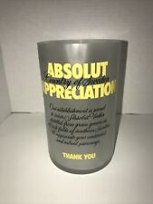 Absolut Vodka Glass Bottle Tip Jar Advertising Bar Decor Appreciation 7.5 Rare picture