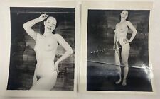 2 Vintage Original Photographs Nude Woman Art Photos Black & White picture