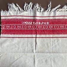 Vintage Hungarian Traditional Woven Table Cover Signed Erzsi Kopper picture