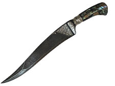 Indo Persian Silver Kofthgiri Worked Knife Dagger real Natural abalone grips picture
